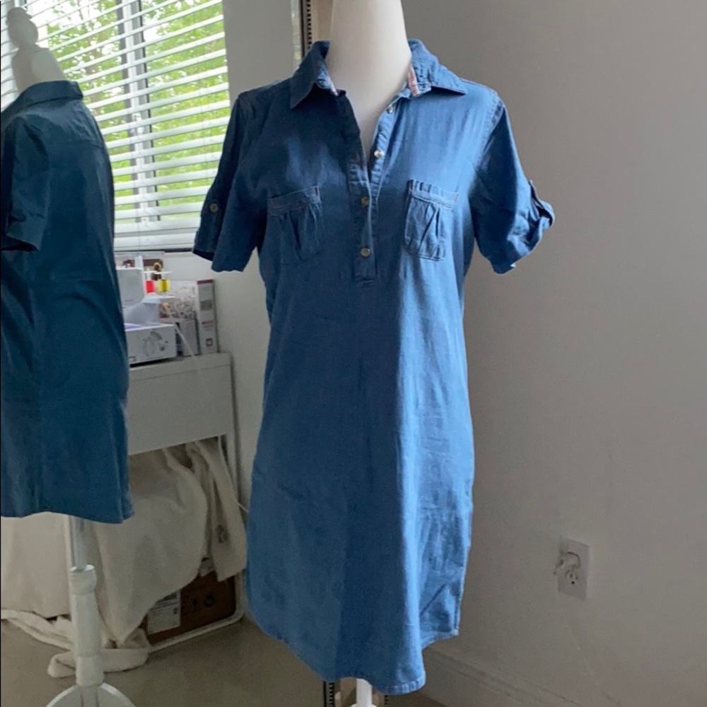 Denim mini dress